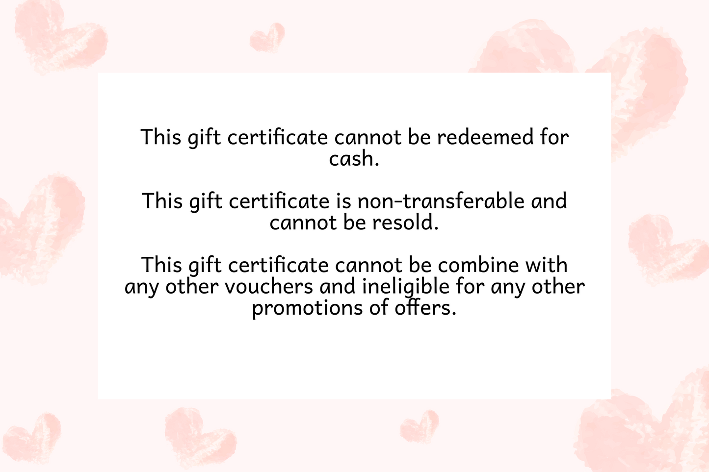 Gift Certifcate
